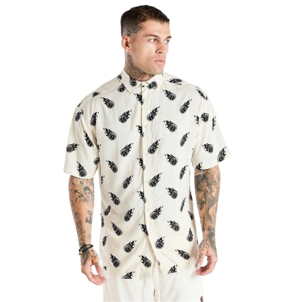 SikSilk Mens Space Jam Shirt / Ecru